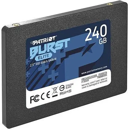 SSD диск Patriot Burst Elite 240GB 2.5" SATAIII TLC (PBE240GS25SSDR) - фото 2