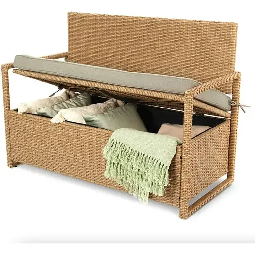 Садовая скамейка Di Volio Verbana с местом хранения бежевый - фото 7