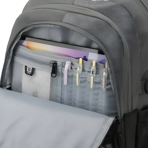 Універсальний міський рюкзак Innovation з ортопедичною спинкою сірий 30 х 49 х 22 см (5902) - фото 7