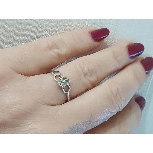 Серебряное кольцо Silvex 925 Пчелка. Артикул К2/1120 16 - фото 2