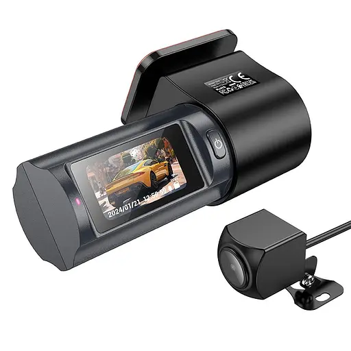 Відеореєстратор HOCO DV8 2K display hidden driving recorder (with rear camera) - фото 3