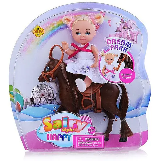 Игровой набор Кукла с лошадкой Bambi DEFA 8410 Коричневый - фото 1