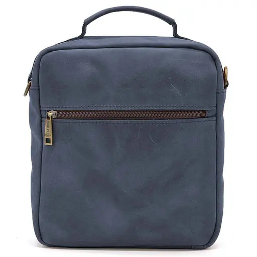 Чоловіча сумка на плече з кінською шкірою ручкою TARWA 24х26х9 см sum0028155 - фото 5