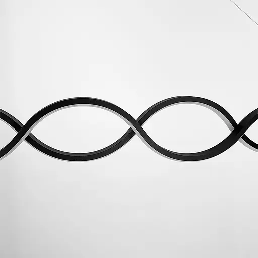 Сучасна чорна люстра Waterlines у двох розмірах Line.F Довжина 100 см - фото 4