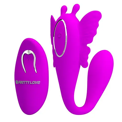 Вібратор для пар Pretty Love Chimera RC Stimulator 8.5 см фіолетовий - фото 2