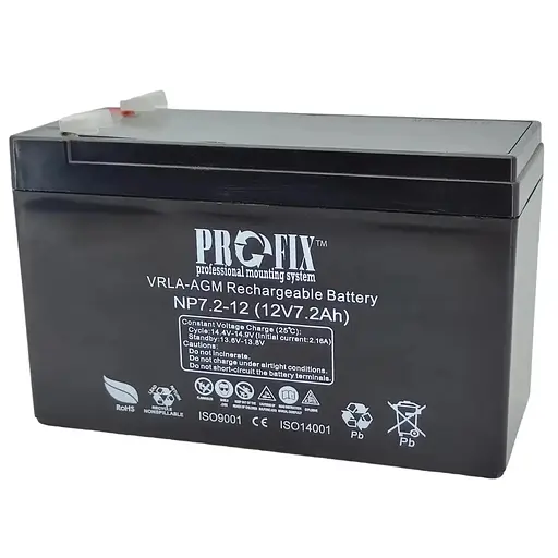 Акумулятор AGM ProFix VRLA-AGM NP7.2-12 - фото 1