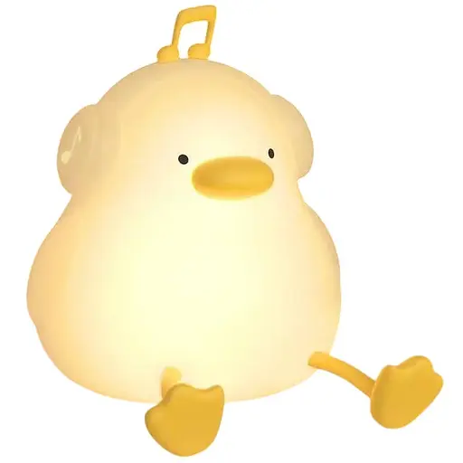 Crtivetoys Enjoy Duck Night Light для спальні, силіконова настільна лампа для дитячої кімнати з регульованою яскравістю, світлодіо