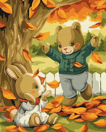 Набор для росписи по номерам Золотой листопад, 40x50 см, КНО6540