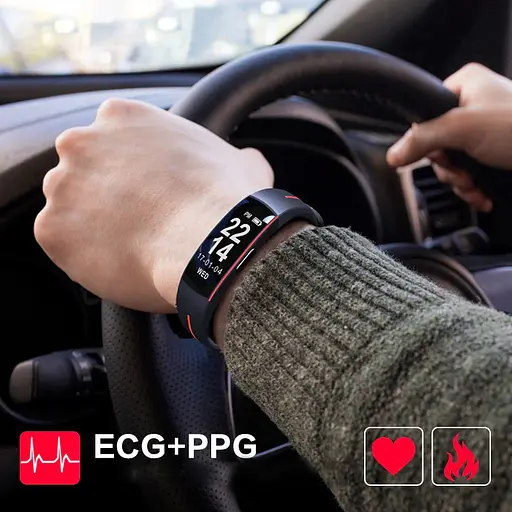 Умный фитнес-браслет Lemfo P3 Plus с ЭКГ и тонометром (Красный) - фото 5