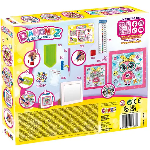 Набір для створення картини Craze Diamondz Сова в рамці зі стразами (47385) - фото 3