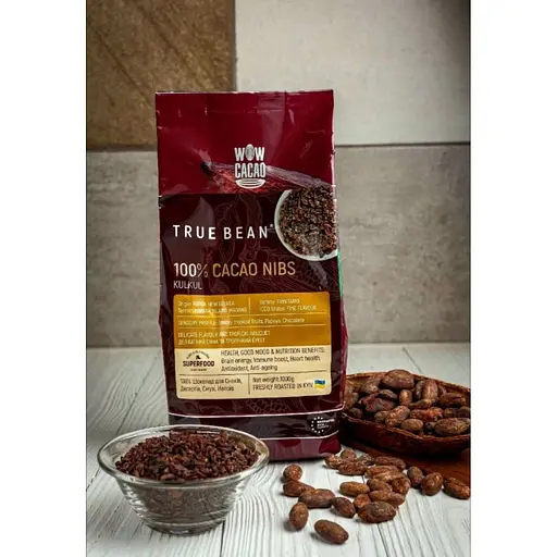Нибсы Wow Cacao New Guinea Kulkul дробленые какао-бобы 1 кг - фото 3