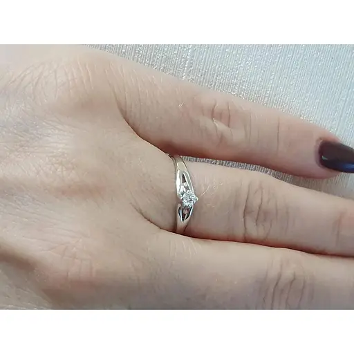 Золоте кільце Гаразд з діамантом. 3022859 16,5 - фото 2