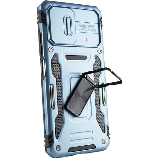 Ударостійкий чохол Camshield Army Ring для Xiaomi Poco F5 / Note 12 Turbo Блакитний / Light Blue - фото 4