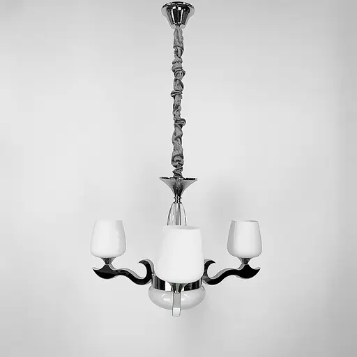 Люстра со светодиодным серебряным корпусом и 3 белыми плафонами Line.F 86517/3CH - фото 7