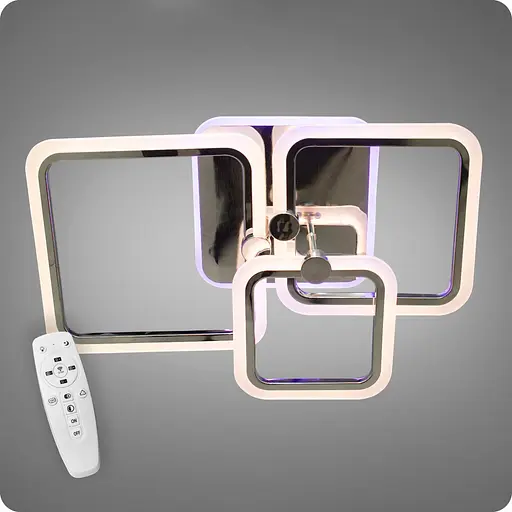 Люстра світлодіодна 517 Dlight 3color з пультом 65Вт Хром (01802) - фото 2