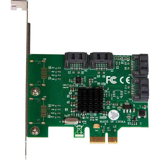 Плата расширения Frime (ECF-PCIEto4SATAIII002) PCI-E-4хSATAIII, 88SE9215 - фото 1