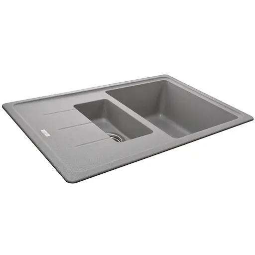 Гранитная мойка Globus Lux Izeo серый камень 780x500мм-А0005 000010665, Серый - фото 3