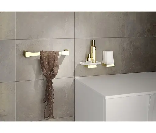 Склянка для зубних щіток Sonia S7 138395 золотий - фото 3