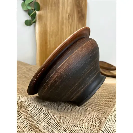 Миска для вареників керамічна (глиняна) різьблена Ангоб 2 л - фото 6