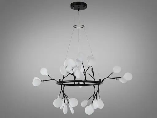 Новинка, люстра "Светлячок" на тросах подвесах для кухни, 36 ламп - фото 2