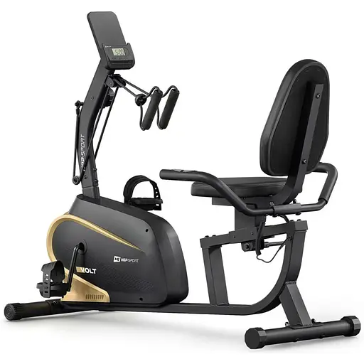 Горизонтальный велотренажер Hop-Sport HS-045L Volt магнитный золотистый