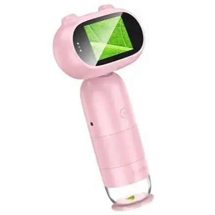 Детский микроскоп HOCO DV206 800mAh 1080P 500 кратное увеличение Розовый - фото 1