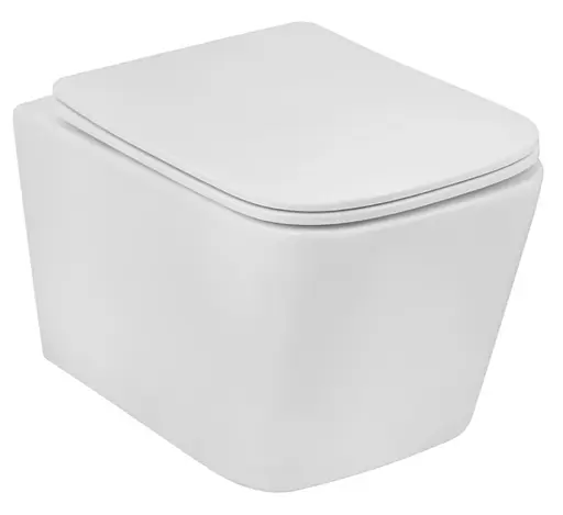 Унитаз подвесной безободковый Kroner Eifel WHI483429 TORNADO с сиденьем (KE483429WHIT) (CV032966) - фото 1