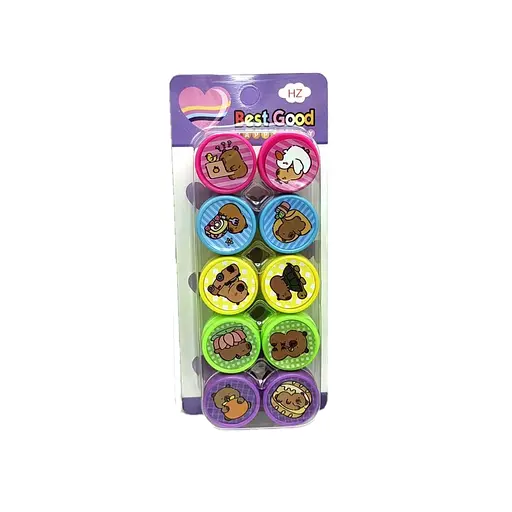 Набор штампиков Капибара, 25 мм, 10 шт., в блистере, 1019-CB (в ассортименте)