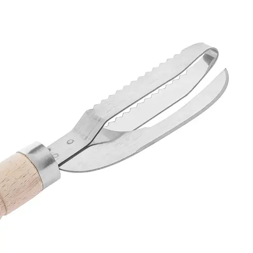 Рибочистка ніж для чищення риби з дерев'яною ручкою 22 см, Kitchette 86359 - фото 4