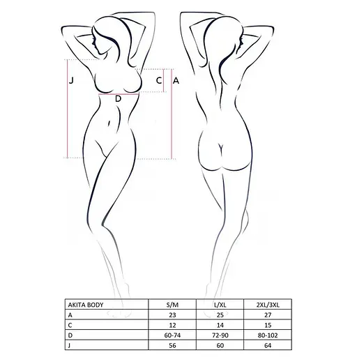 Боді з високим вирізом стегна AKITA Body red - Passion Exclusive L/XL - фото 7