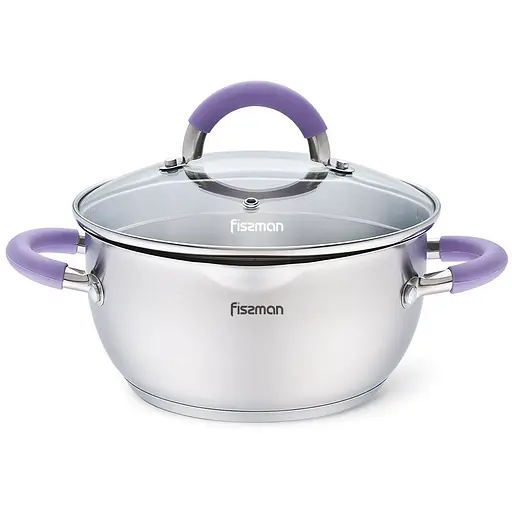 Кастрюля Fissman Annette со стеклянной крышкой 4.7 л (5482)