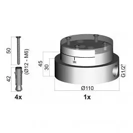 Встраиваемая половая часть для смесителя Paffoni Light LIG030 - фото 2