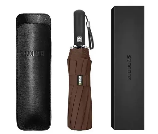 Зонт складной автоматический Xiaomi Zuodu Automatic Umbrella (ZD001) Brown - фото 3