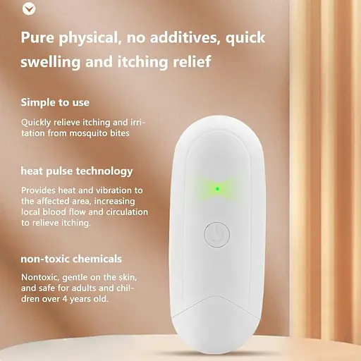 USB-перезаряжаемое тепловое импульсное устройство против зуда, электронная палочка для снятия зуда на открытом воздухе - фото 5