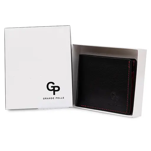 Женское кожаное портмоне Grande Pelle 11х9х2 см acs0018778 - фото 5