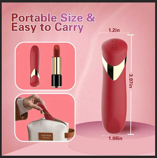 Міні-вібратор B - Series Cute Lipstick Bullet, 10.2 см (червоний) - фото 3