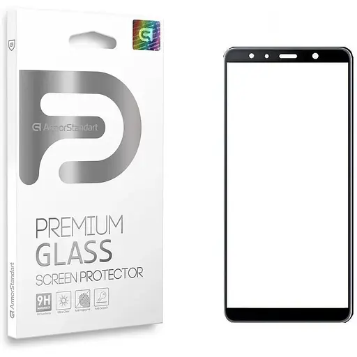 Захисне скло Optima Full-Screen 3D для Samsung A7 2018 (SM-A750) чорне - фото 1