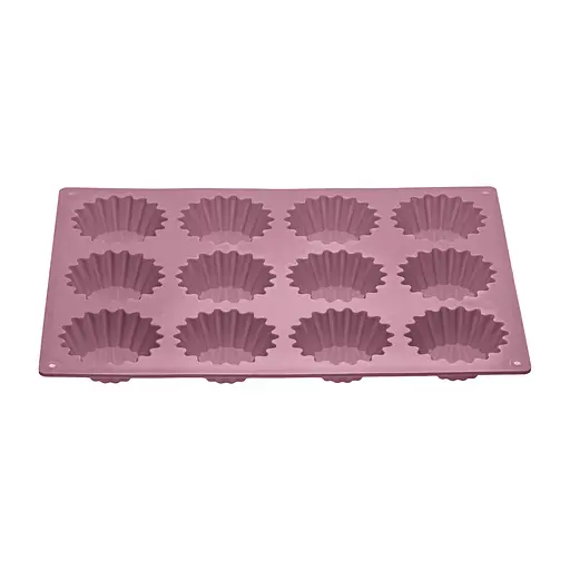 Форма силіконова на планшеті для випікання кексів та мафінів на 12 комірок 28x21.5 см, A-plus Рожевий 85955 - фото 6