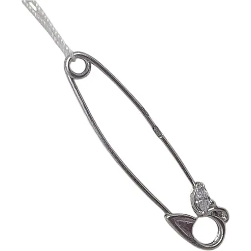 Срібна брошка-шпилька Ювелір Стандарт з фіанітами. 3333-4