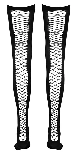 Панчохи Cottelli Legwear Thigh-high S/M (чорний) - фото 7