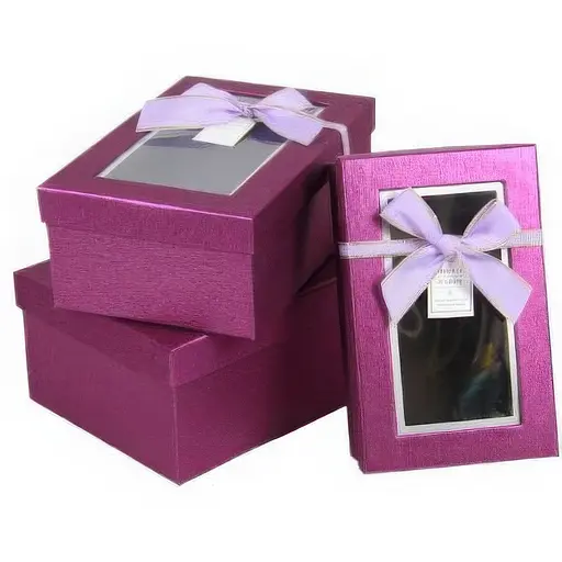 Набір подарункових коробок UFO 1037K-316 Pink 3 шт (1037K-316 Набор 3 шт PINK прям.)