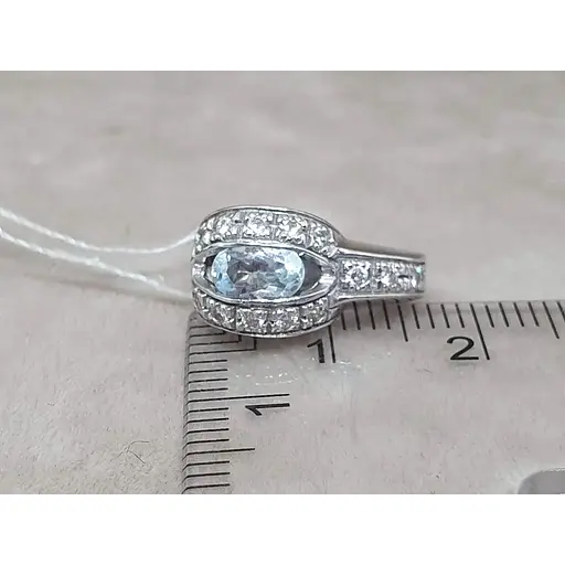 Золоті сережки ЮЗ "Багет" з діамантами та топазами. Б2235/1 - фото 4