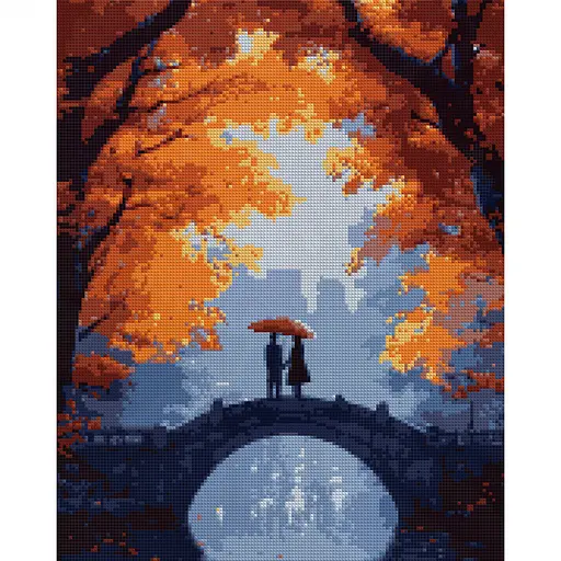 Алмазна мозаїка Santi Осіння романтика 40х50 см на підрамнику (956062) - фото 1