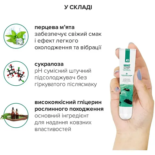 Гель для клітора System JO - Mint Chip Chill (10 мл) - фото 4