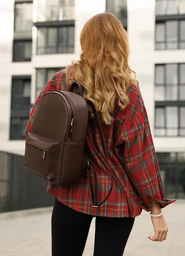 Женский рюкзак Sambag Brix Classic шоколадный 35 х 25 х 12 см (14511020) - фото 2