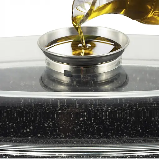 Гусятница индукционная 5.5 л с крышкой из жаропрочного стекла и аромаручкой с мраморным покрытием, Zauberg Черный 87598 - фото 6