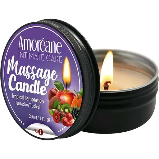 Масажна свічка Amoreane тропічні фрукти, 30 мл