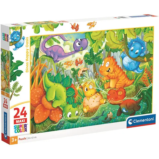  Пазл Clementoni Мaxi Dinos Happy Oasis 24 элемента (28524) - фото 1