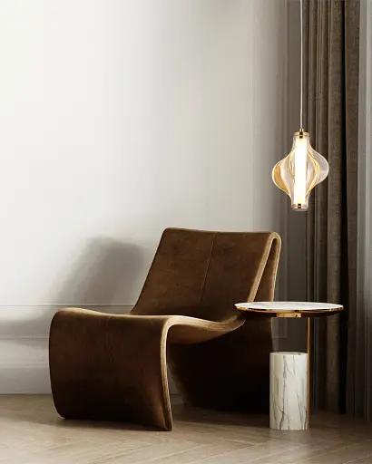 Подвесной светильник, люстра TK Lighting 18212 Elva LED 1x8W 3000K 1032Lm IP20 латунный - фото 2