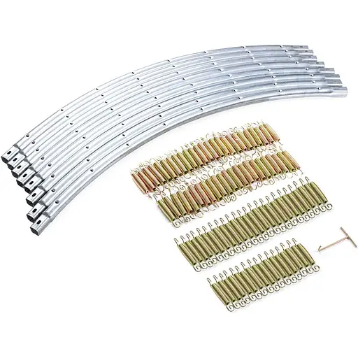 Батут Hop-Sport 14ft (427см) зелений із зовнішньою сіткою - фото 6